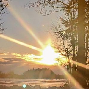 Print of Angel Candle Halo Sunset 8x10